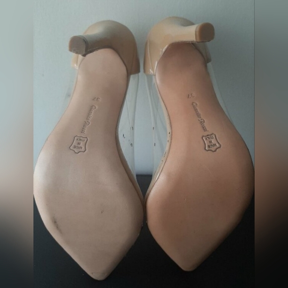 Clear nude and black heels pumps - Picture 6 of 6